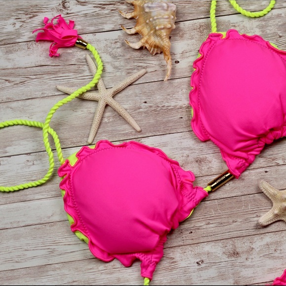 Double face bikini set Neon top & bottom - 2 piece - Picture 3 of 15
